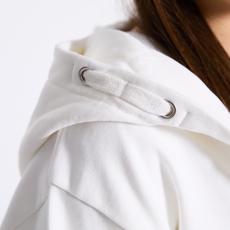 Zip hoodie "Tom star" White